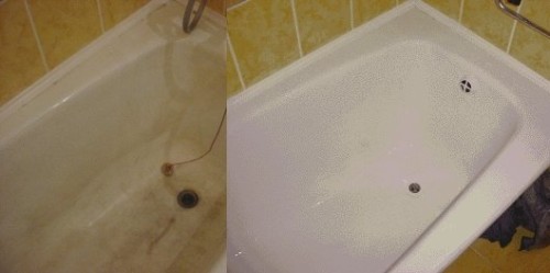 Реставрация ванны с помощью эмали